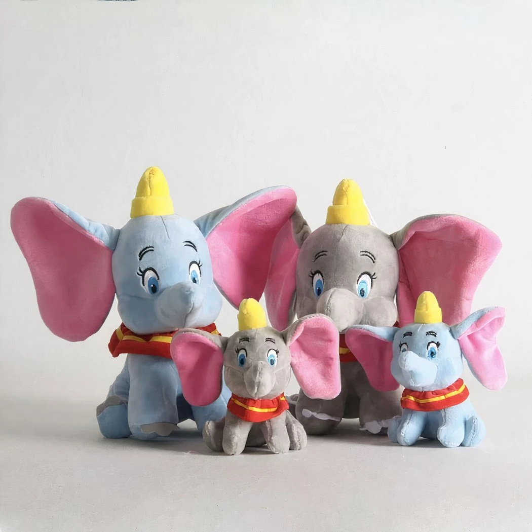 2 Peluches Dumbo L’éléphant Bleue Et Grise 4 2 Peluches Dumbo L’éléphant Bleue Et Grise – Image 2