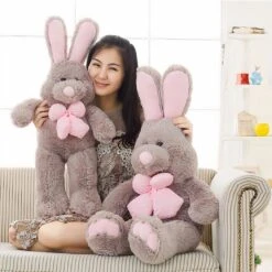 Peluche Lapin Gris Géante -Ma Pleuche Soldes 36616 n9h1f6