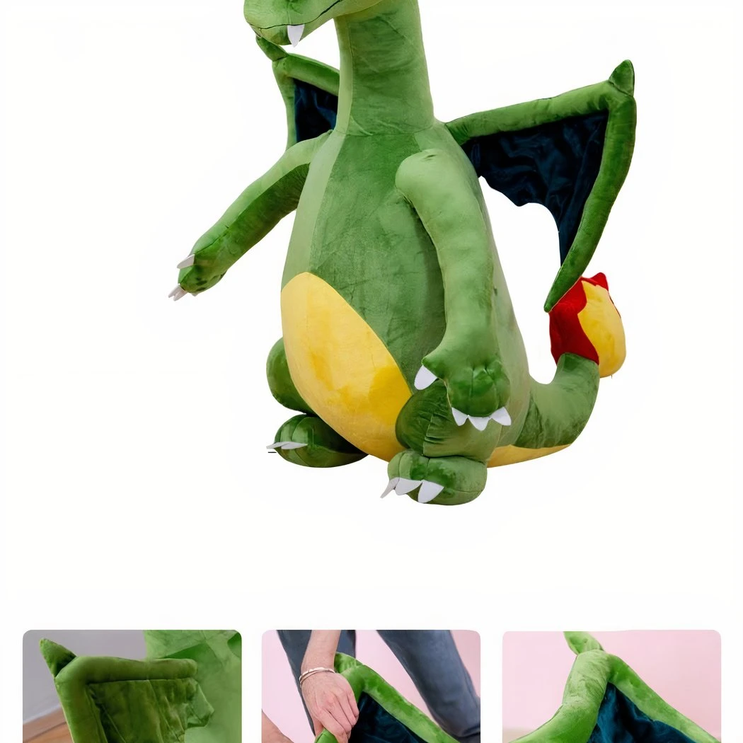 Peluche Dragon Vert Géant 4 Peluche Dragon Vert Géant – Image 2
