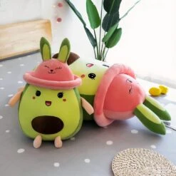 Peluche Avocat Mignon Avec Chapeau -Ma Pleuche Soldes Coussin en peluche avocat mignon de dessin anime 26 80cm jouets en forme de Fruits adorables poupees de bebe douces pour 2