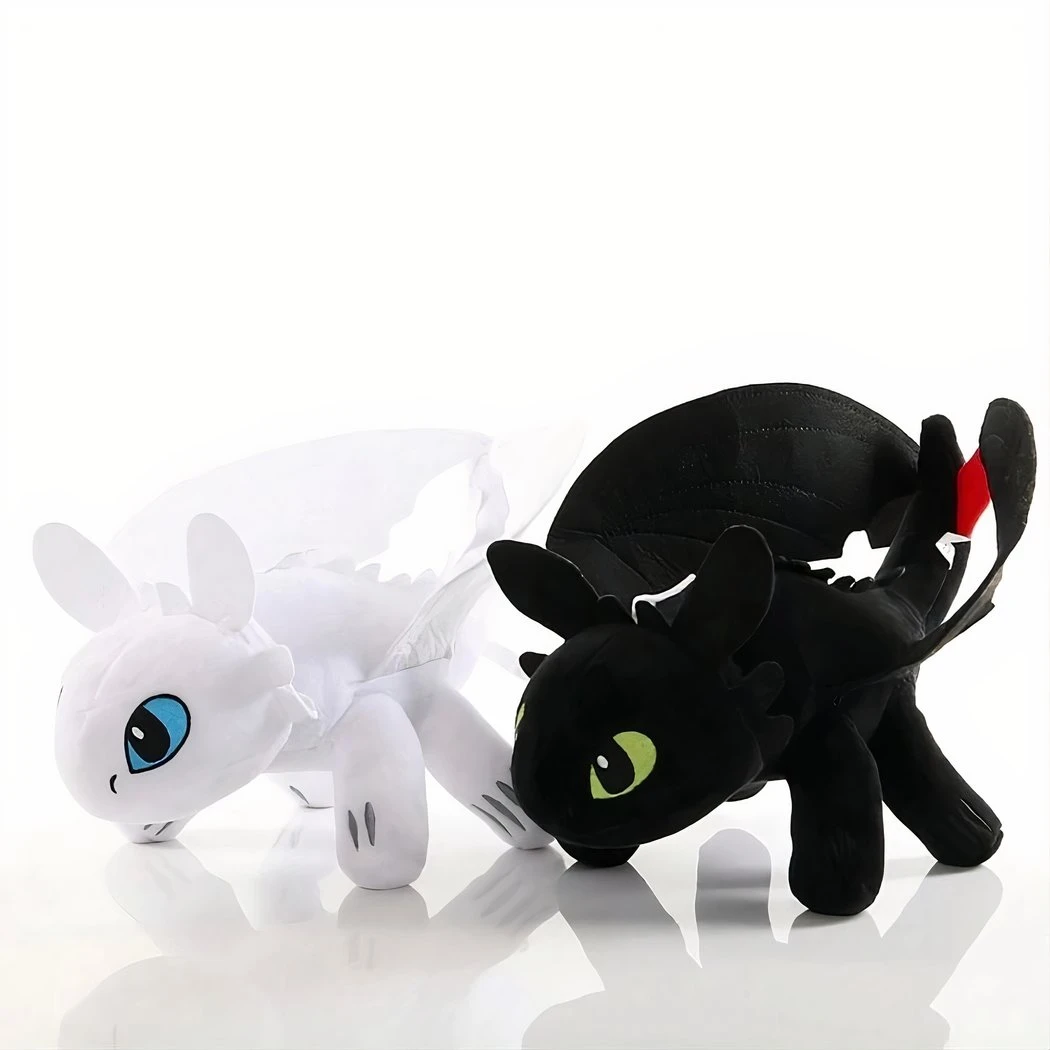 Pack De Peluche Dragon Krokmou Noir + Furie Eclair 7 Pack De Peluche Dragon Krokmou Noir + Furie Eclair – Image 5