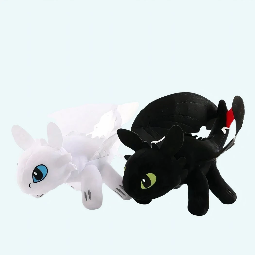 Pack De Peluche Dragon Krokmou Noir + Furie Eclair 3 Pack De Peluche Dragon Krokmou Noir + Furie Eclair