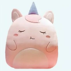 Peluche Oreiller Licorne Rose