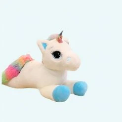 Peluche Licorne Bleu Arc-en-ciel