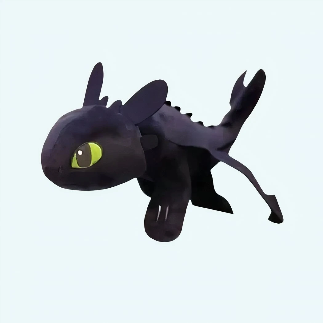 Peluche Dragon Krokmou Noir 3 Peluche Dragon Krokmou Noir