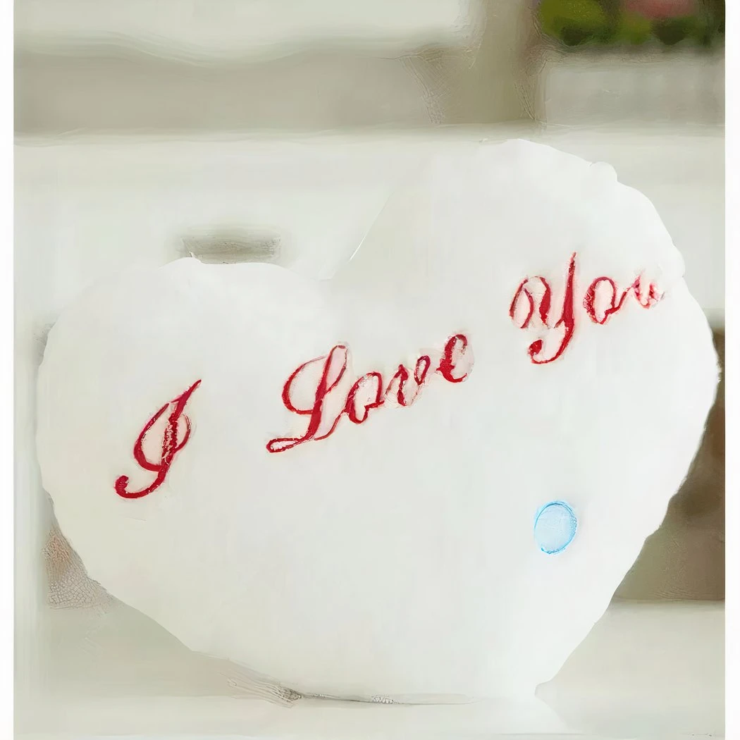Peluche Oreiller Blanc I Love You 4 Peluche Oreiller Blanc I Love You â Image 2