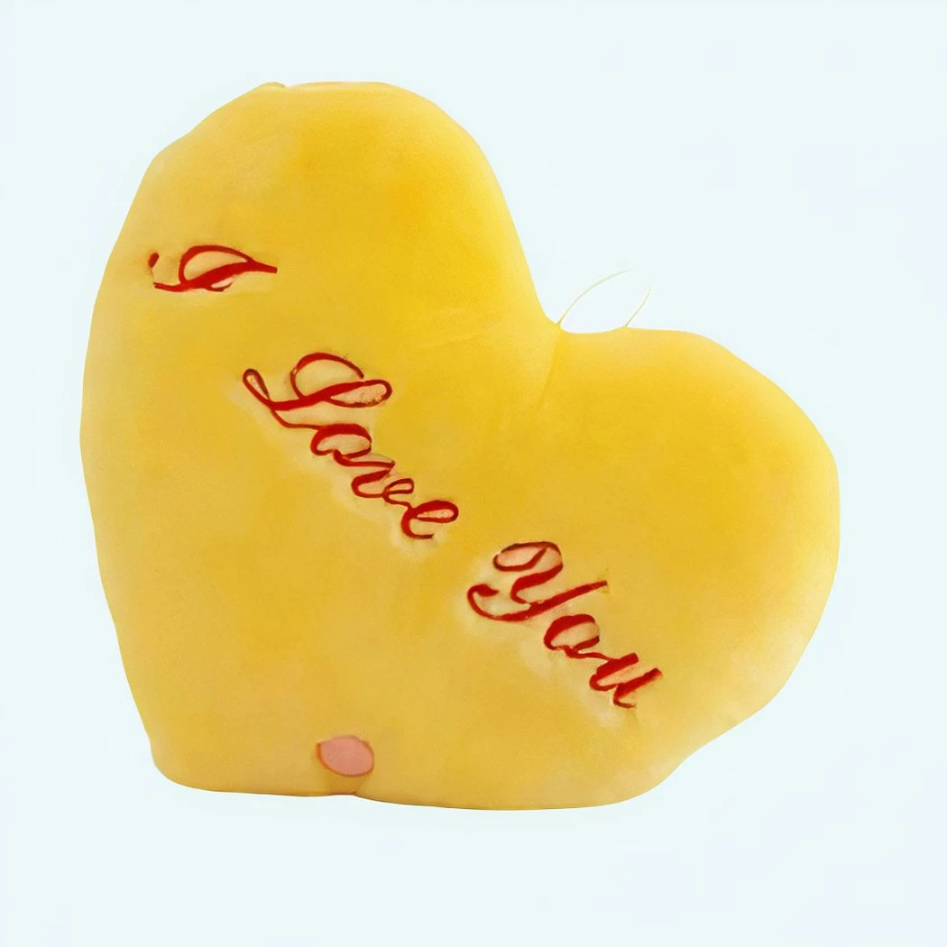 Peluche Oreiller Jaune I Love You 3 Peluche Oreiller Jaune I Love You