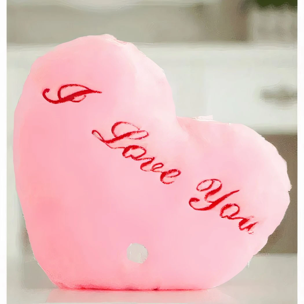 Peluche Oreiller Rose I Love You 4 Peluche Oreiller Rose I Love You â Image 2