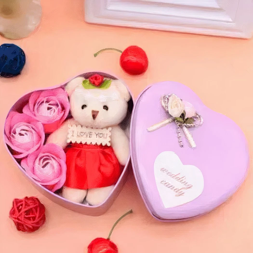 Peluche Ours Rose Coffret Amour 4 Peluche Ours Rose Coffret Amour – Image 2