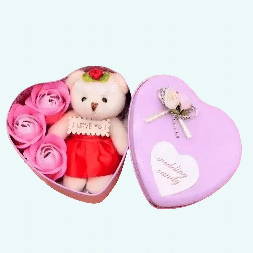 Peluche Ours Rose Coffret Amour 3 Peluche Ours Rose Coffret Amour