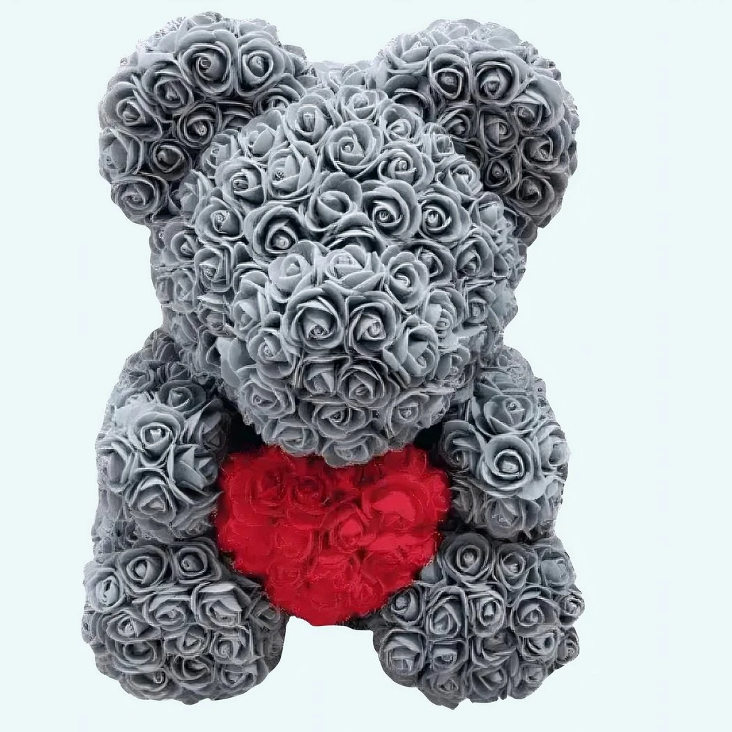 Peluche Ours Roses Grises Coffret Collector 3 Peluche Ours Roses Grises Coffret Collector
