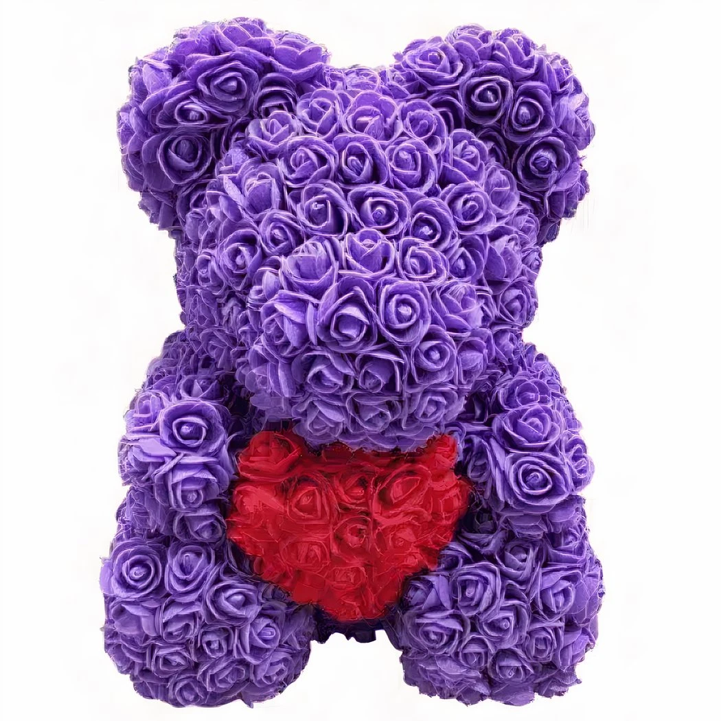 Peluche Ours Roses Violettes 4 Peluche Ours Roses Violettes – Image 2