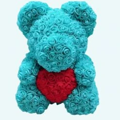 Peluche Ours Roses Turquoises