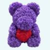 Peluche Ours Roses Violettes