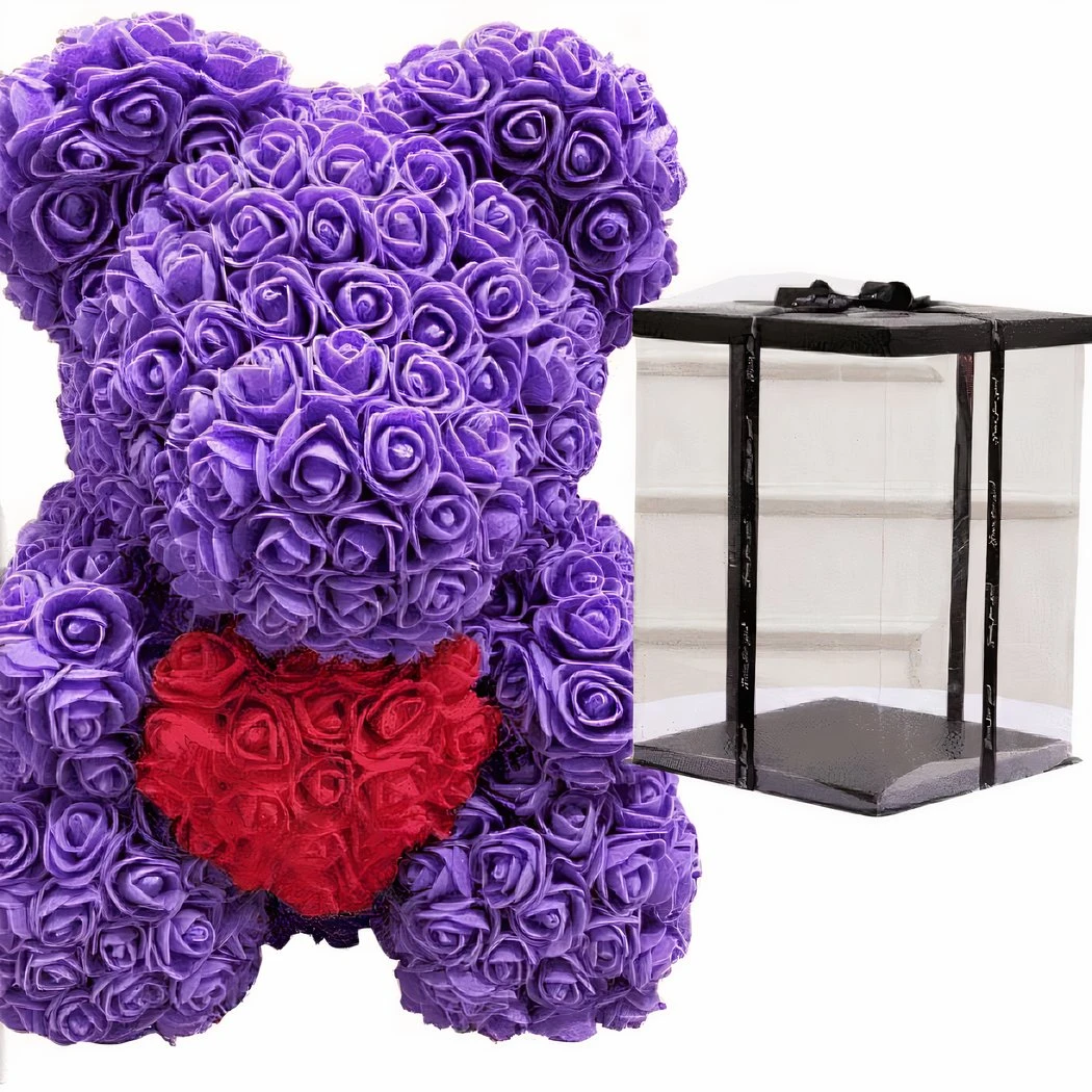 Peluche Ours Roses Violettes Coffret Collector 4 Peluche Ours Roses Violettes Coffret Collector – Image 2
