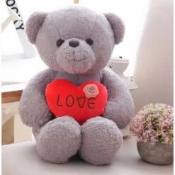 Peluche Ourson Gris Love 5 Peluche Ourson Gris Love -Ma Pleuche Soldes IMG Peluche ourson gris Love