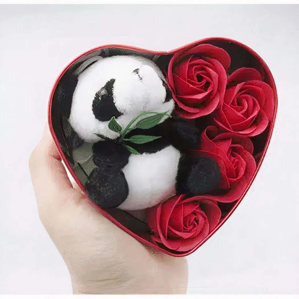 Peluche Panda Coffret Rouge Saint Valentin 4 Peluche Panda Coffret Rouge Saint Valentin – Image 2