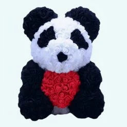 Peluche Panda Rose Rouge