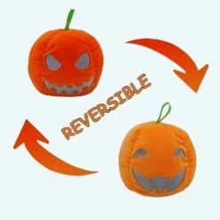 Peluche Petite Citrouille Réversible, Fluorescente