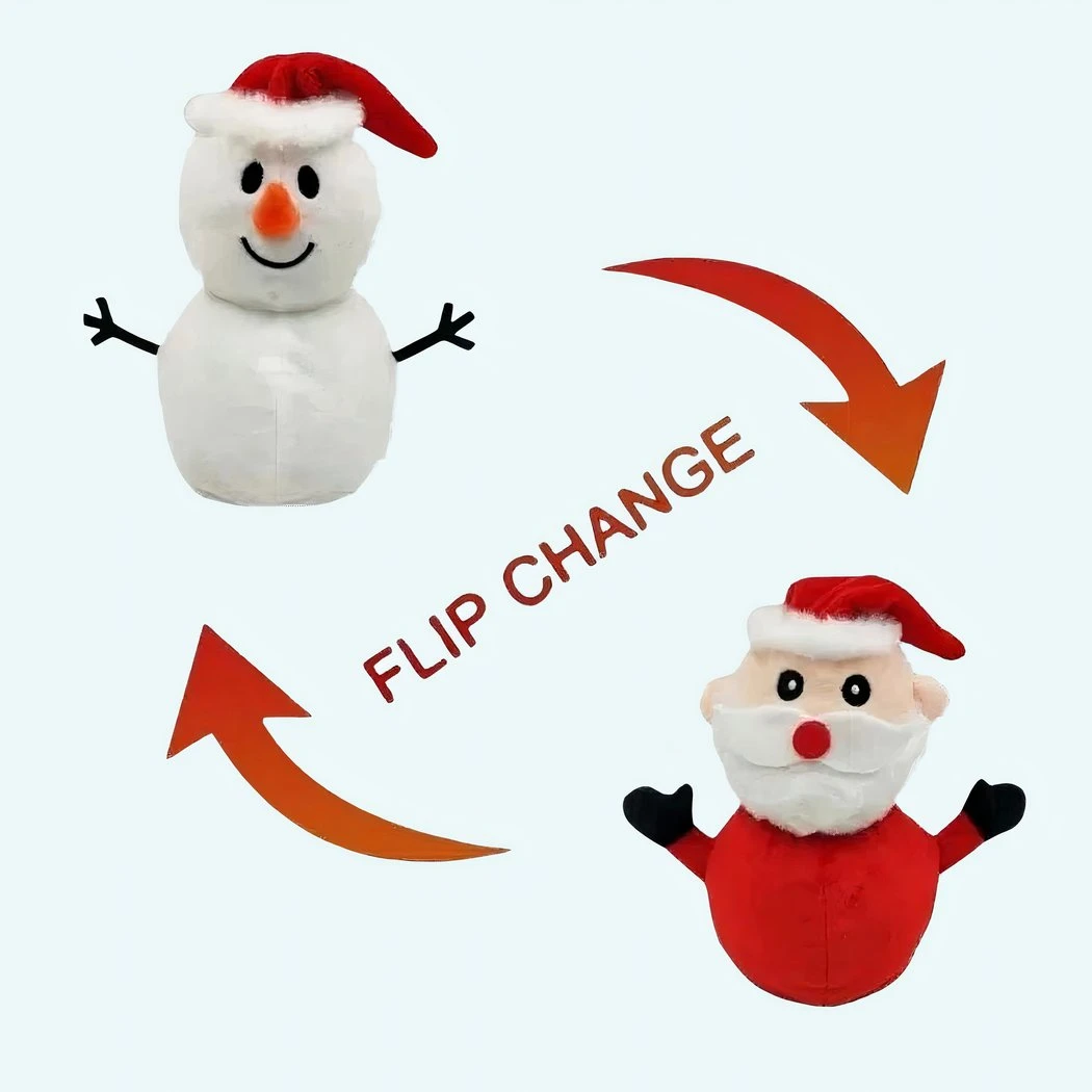 Peluche Réversible Bonhomme De Neige – Père Noël 3 Peluche Réversible Bonhomme De Neige – Père Noël