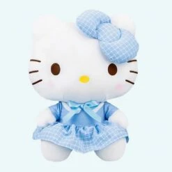 Peluche Hello Kitty En Uniforme Rose Et Bleu