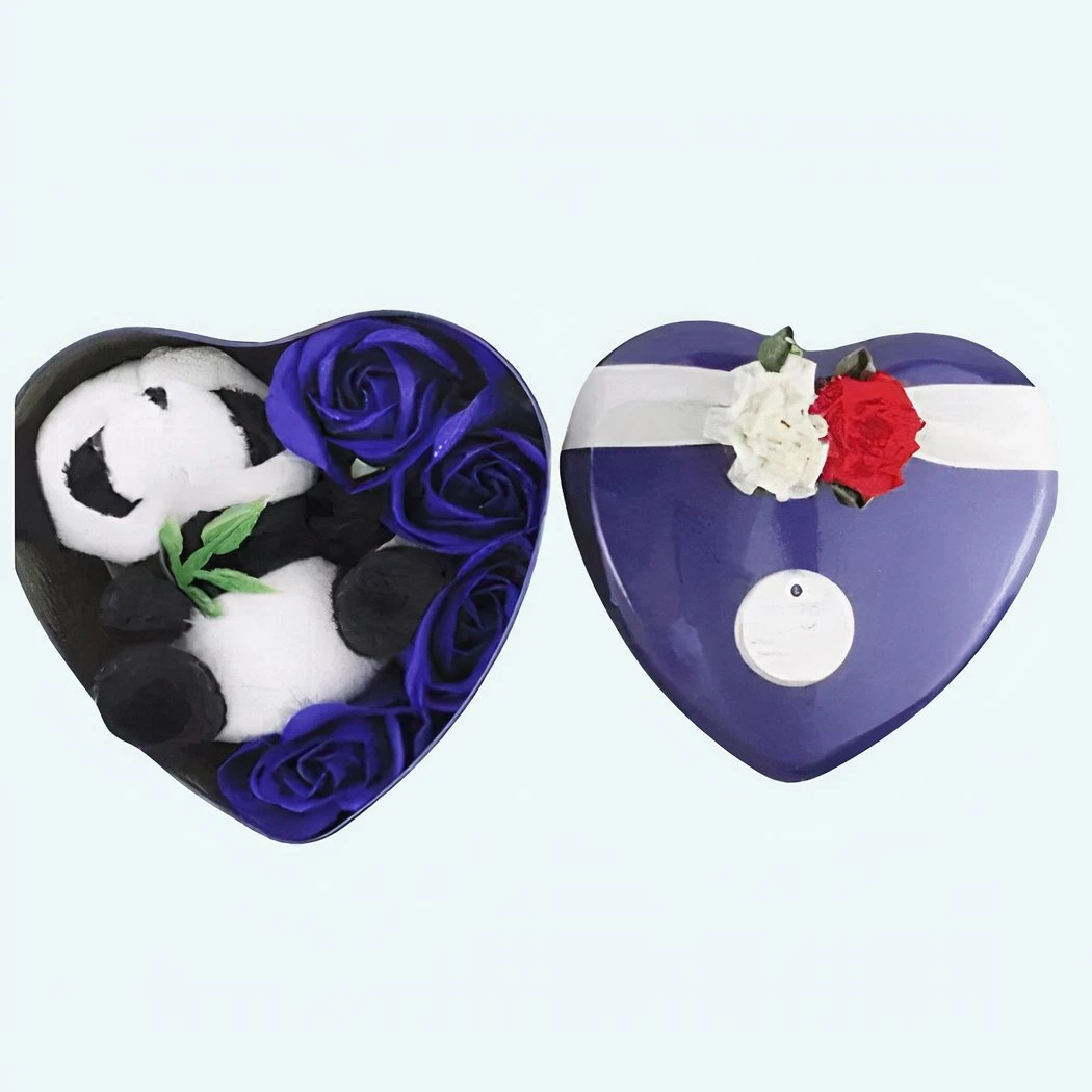 Peluche Panda Coffret Bleu Saint Valentin 3 Peluche Panda Coffret Bleu Saint Valentin