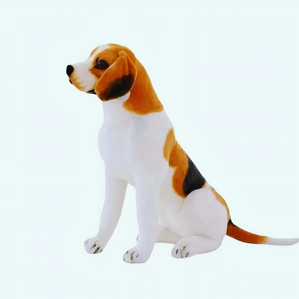 Peluche Chien Géant Assis Tricolore