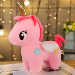 Peluche Licorne Rose De Corne Dorée 13 Peluche Licorne Rose De Corne Dorée -Ma Pleuche Soldes IMG Peluche licorne rose de corne doree