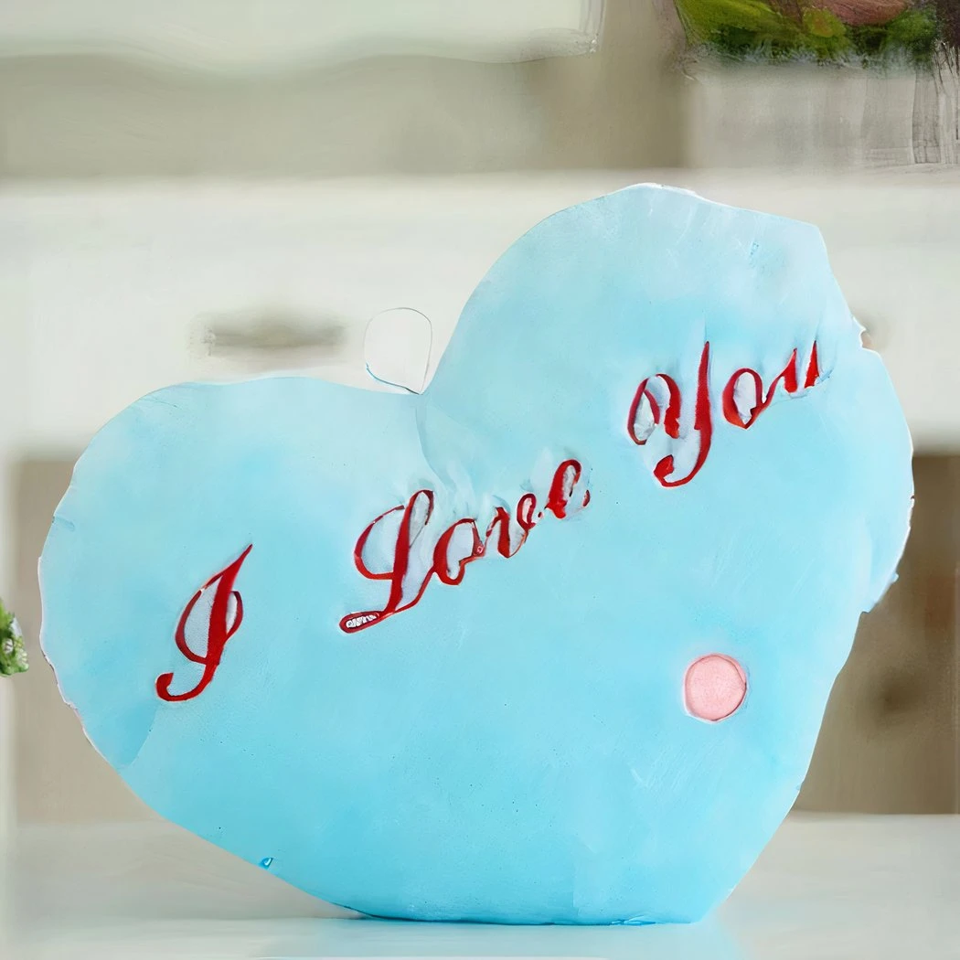 Peluche Oreiller Bleu I Love You 4 Peluche Oreiller Bleu I Love You – Image 2