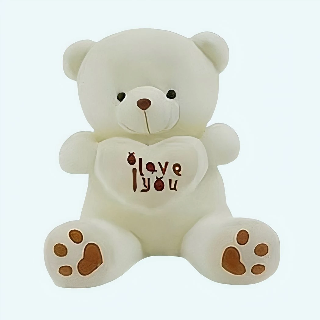Peluche Ours Blanc I Love You 3 Peluche Ours Blanc I Love You