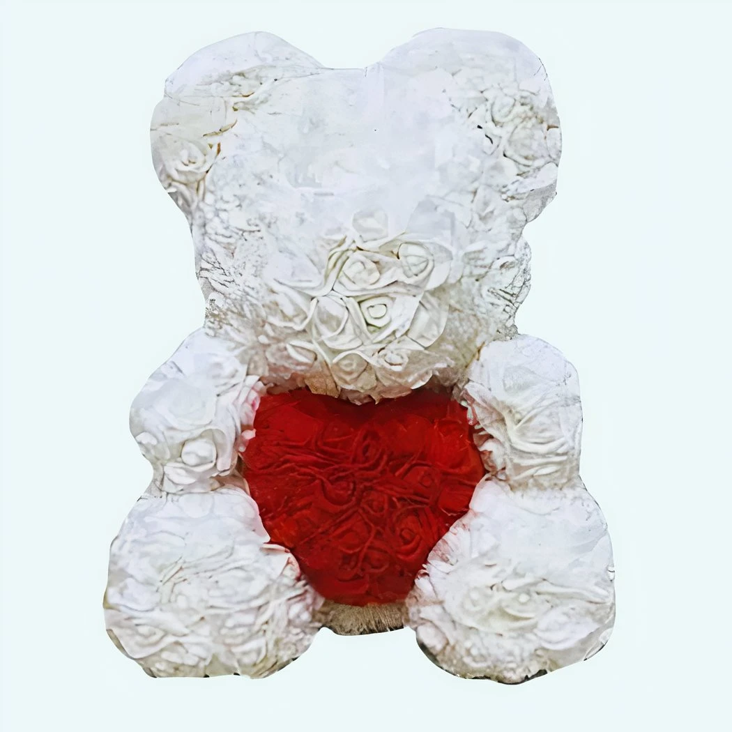 Peluche Ours Roses Blanches Coffret Collector 3 Peluche Ours Roses Blanches Coffret Collector
