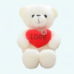 Peluche Ourson Blanc Love