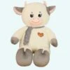 Peluche Vache Géante Blanche Grise