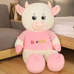 Peluche Vache Géante Tenue Rose 5 Peluche Vache Géante Tenue Rose -Ma Pleuche Soldes IMG Peluche vache geante tenue rose
