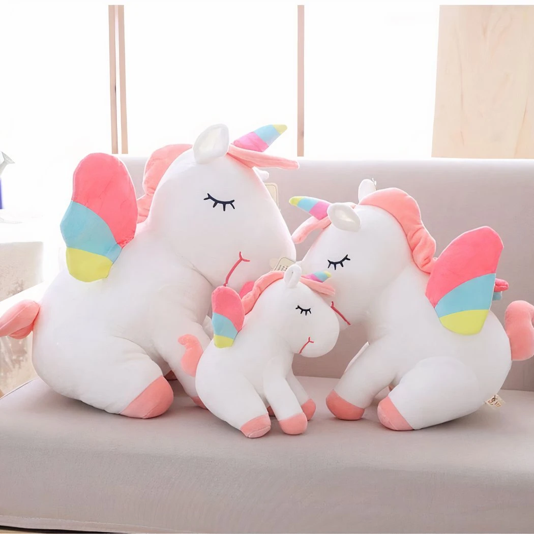 Peluche Licorne Blanche Arc-en-ciel 6 Peluche Licorne Blanche Arc-en-ciel – Image 4