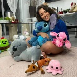 Pack De Peluche Stitch Tout Doux + Angel Trop Mignon 9 Pack De Peluche Stitch Tout Doux + Angel Trop Mignon -Ma Pleuche Soldes Peluche Stitch et Angel amour Peluche Saint Valentin Materiaux Coton