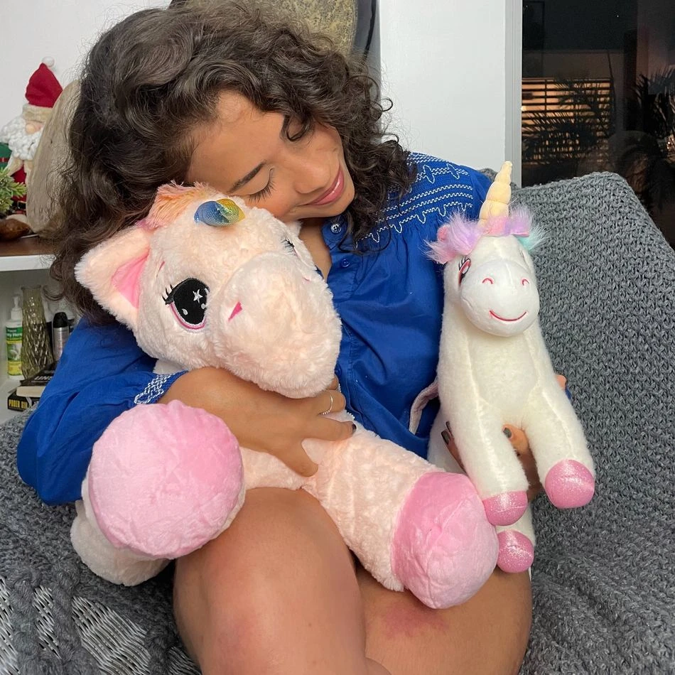 Peluche Licorne Blanche Trop Mignonne 4 Peluche Licorne Blanche Trop Mignonne â Image 2