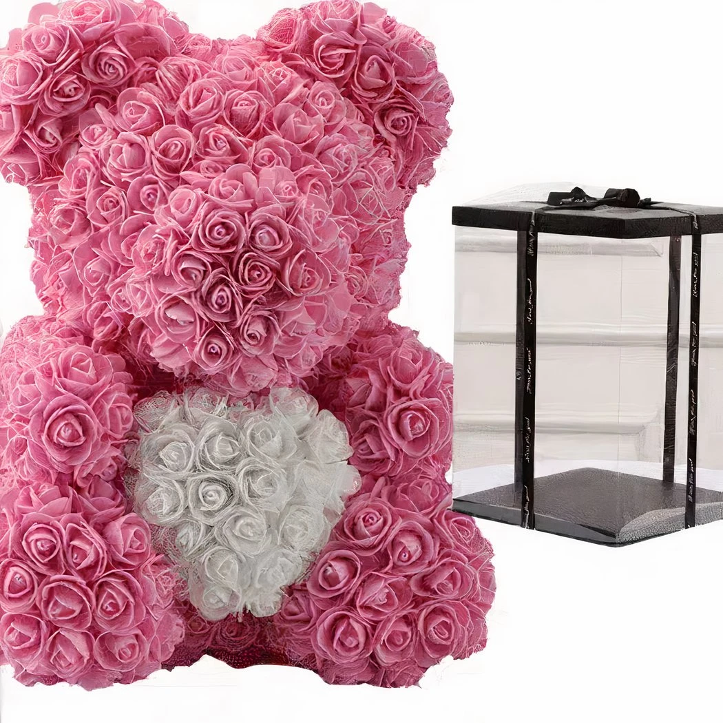 Peluche Ours Roses Roses 4 Peluche Ours Roses Roses – Image 2
