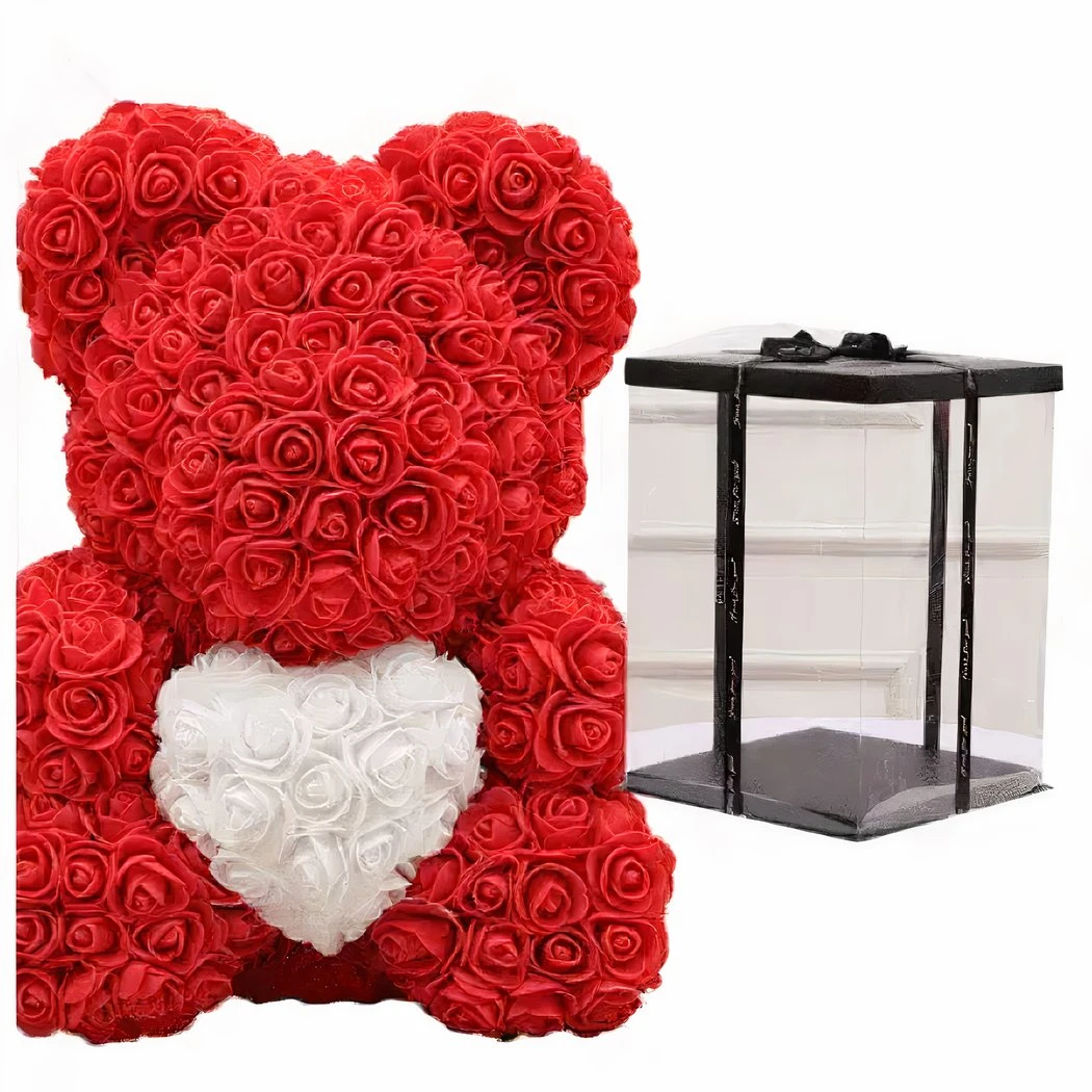 Peluche Ours Roses Rouges Coffret Collector 3 Peluche Ours Roses Rouges Coffret Collector – Image 2