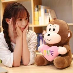 Peluche Singe Avec Cœur 10 Peluche Singe Avec Cœur -Ma Pleuche Soldes Peluche singe avec coeur Peluche Saint Valentin a7796c561c033735a2eb6c MarronRoseVert 2