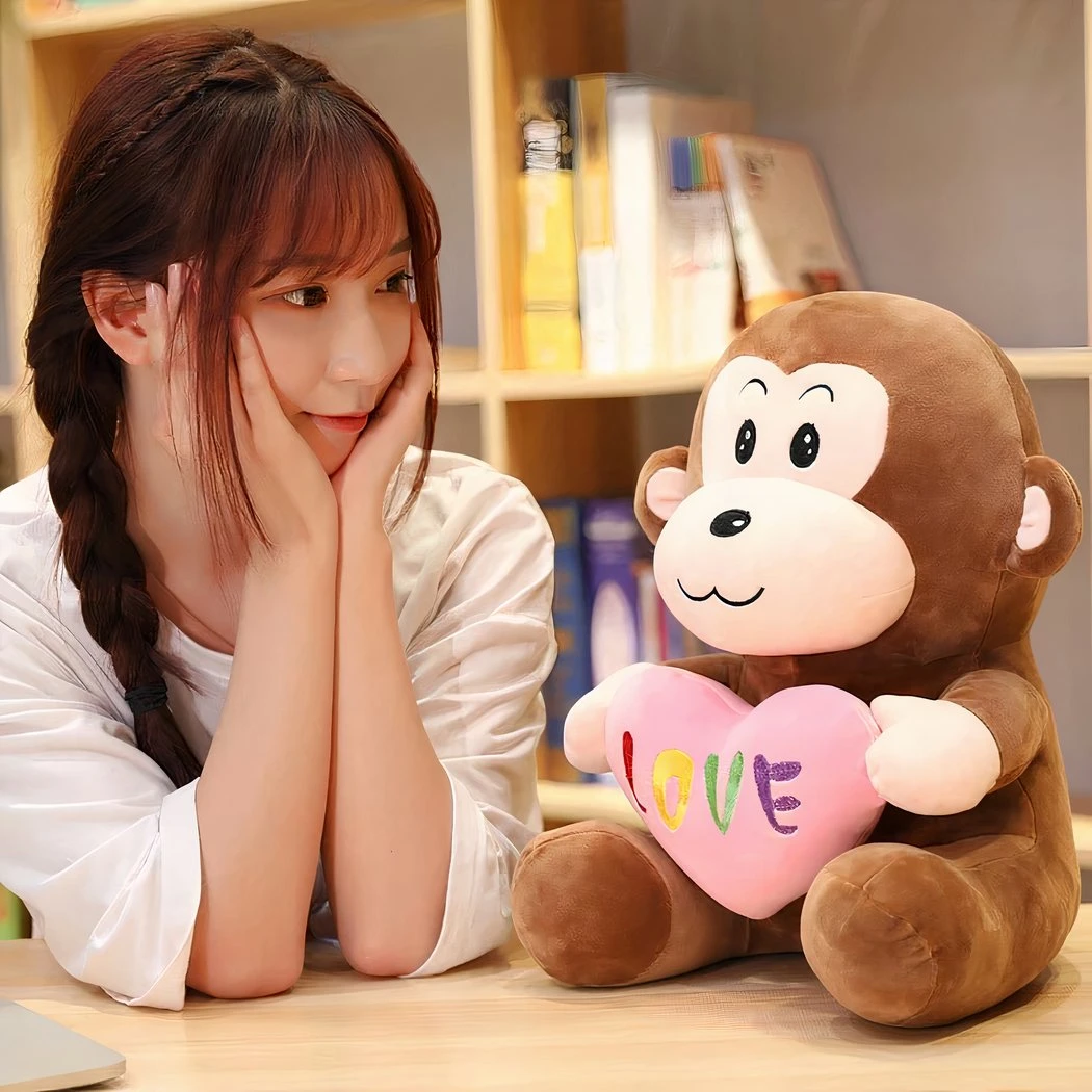 Peluche Singe Avec Cœur 5 Peluche Singe Avec Cœur – Image 3