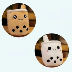 Peluche Bubble Tea Réversible Adorable Pour Enfants