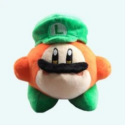 Petite Peluche Kawaii Kirby Déguisé En Luigi