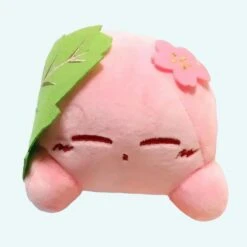Petite Peluche Kirby Dans Feuille Verte