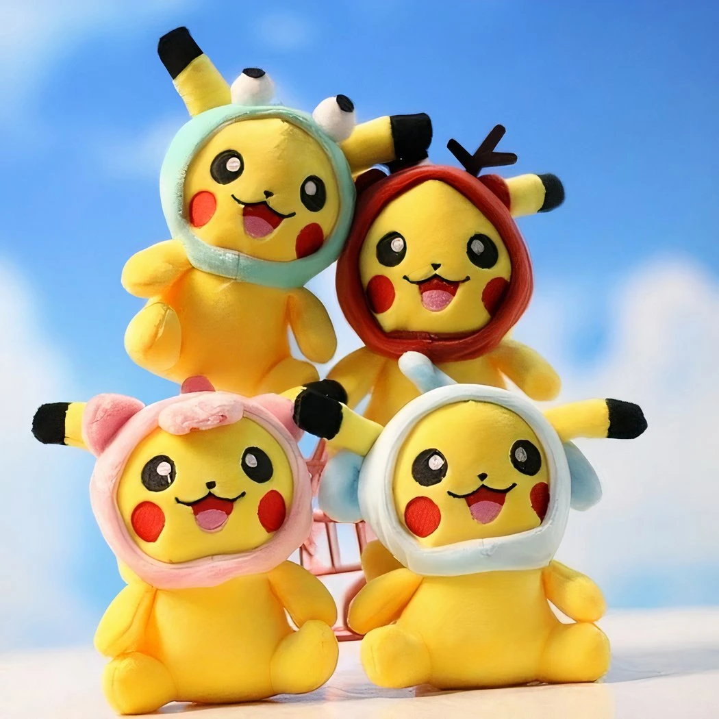 Porte-clés En Peluche Pokémon Pikachu Avec Chapeau Pour Enfants 4 Porte-clés En Peluche Pokémon Pikachu Avec Chapeau Pour Enfants – Image 2