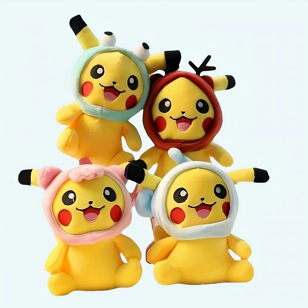 Porte-clés En Peluche Pokémon Pikachu Avec Chapeau Pour Enfants 3 Porte-clés En Peluche Pokémon Pikachu Avec Chapeau Pour Enfants