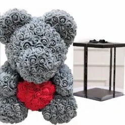 Peluche Ours Roses Grises Coffret Collector 5 Peluche Ours Roses Grises Coffret Collector -Ma Pleuche Soldes gris avec couvercle 1