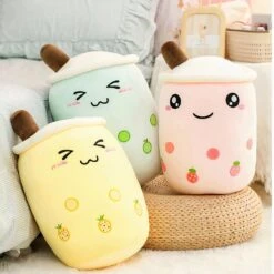Peluche Bubble Tea Mignon Et Doux En Forme De Coussin -Ma Pleuche Soldes img Peluche Bubble tea mignon et doux en forme de coussin 04