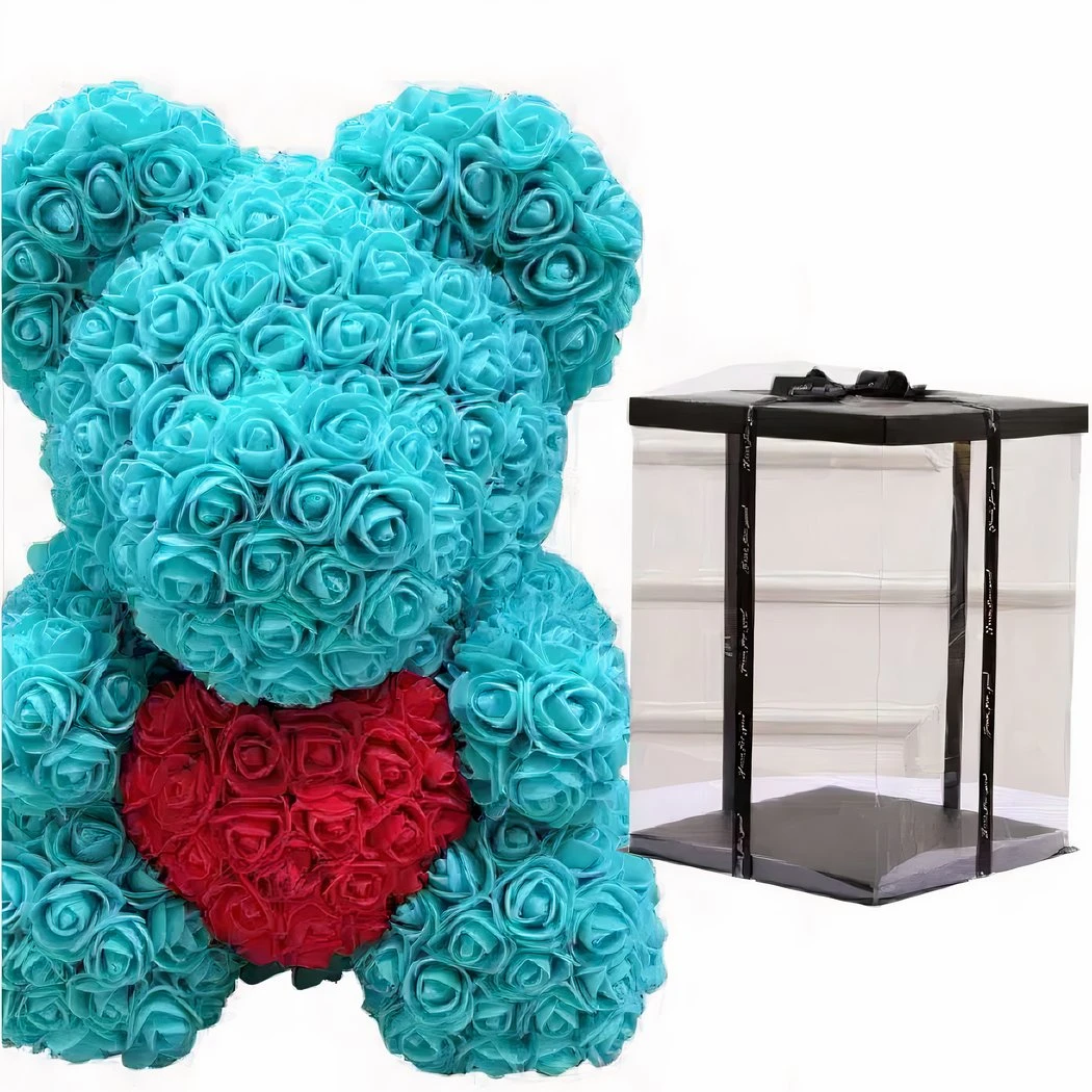 Peluche Ours Roses Turquoises Coffret Collector 4 Peluche Ours Roses Turquoises Coffret Collector – Image 2
